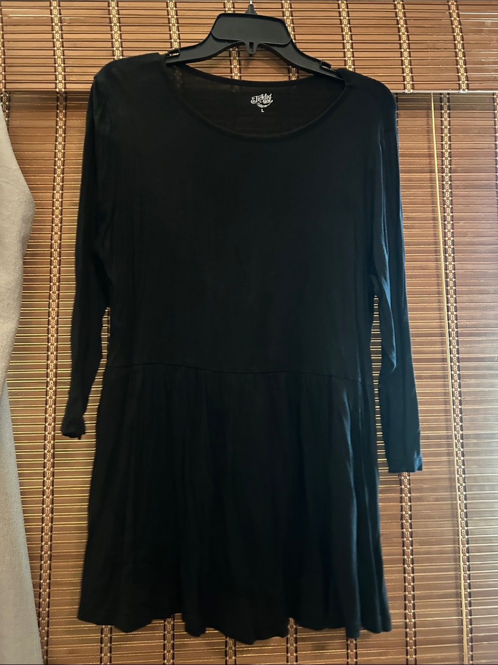 Tickled Teal Black Long Sleeve Swing Tunic